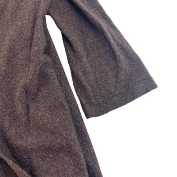 Bryn Walker Lambswool Open Front Long Duster Cardigan in Brown - Picture 3 of 4